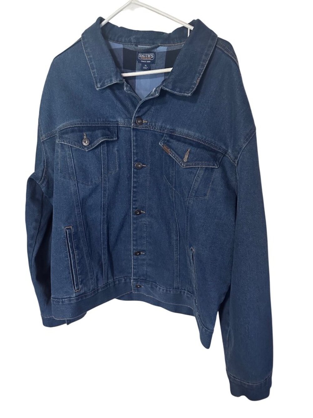 Smith’s Workwear lined blue denim jacket size XL